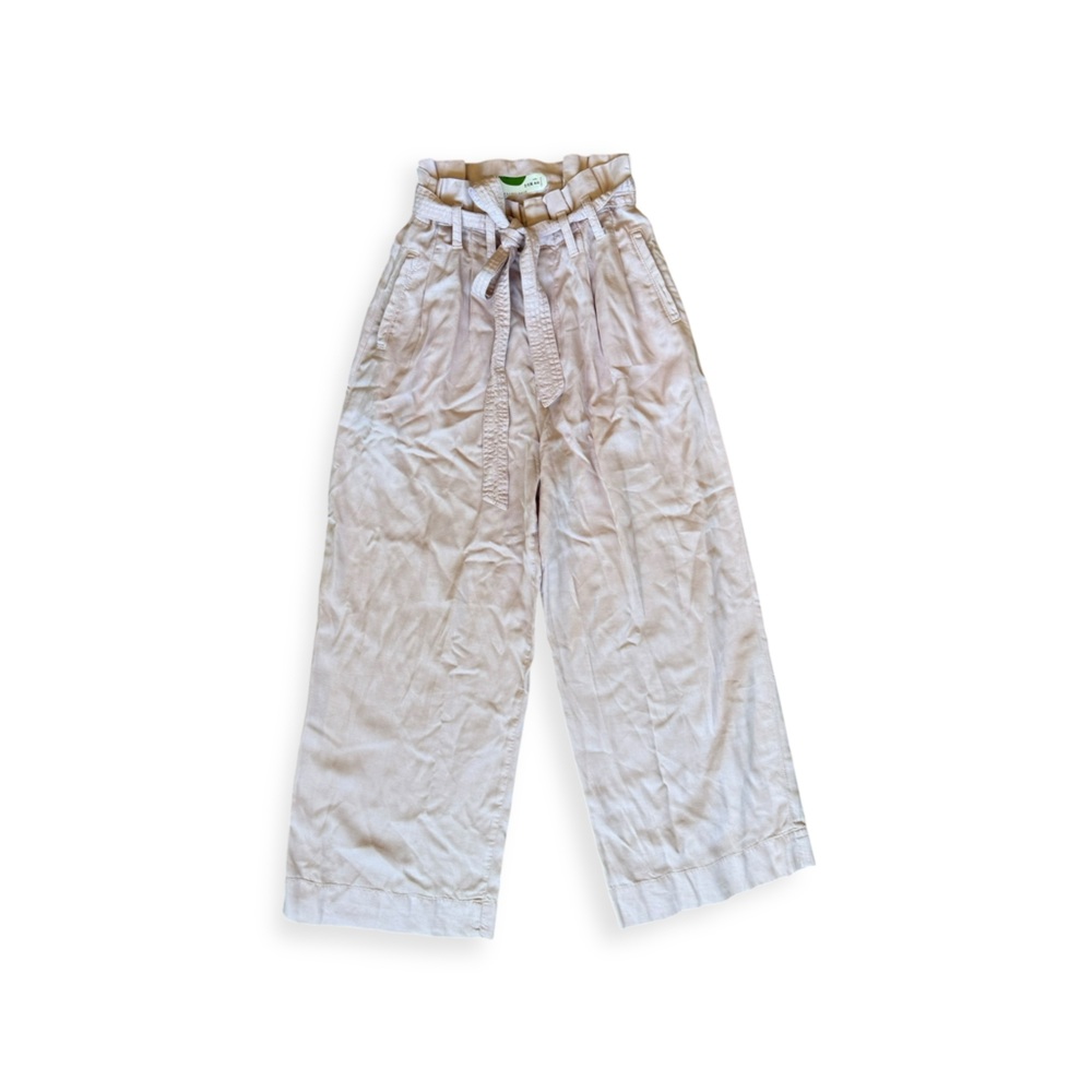 Anthropologie pink pants sash loose relax casual Size 6 Small